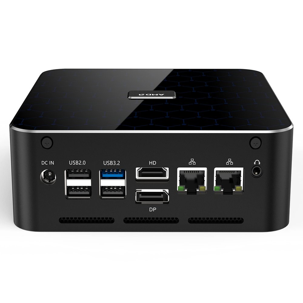 KINGDEL Mini PC Desktop Computer AMD Ryzen 7 CPU 32GB DDR5 RAM 2TB M.2 PCIe4.0 SSD 2xLAN(2500M2) Small PC Support 8K@60Hz Triple Display USB 3.2, HTPC, Gaming