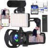 VETEK Video Camera 8k Camcorder 48MP UHD WiFi IR Night Vision Vlogging Camera for YouTube, 18X Digital Zoom 3.0 LCD Screen Digital Camera with Microphone, 32G SD Card, Remote Control and 2 Batteries view 1