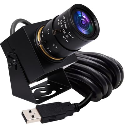 ELP 4K USB Camera with Microphone Manual Zoom Webcam 2.8-12mm Variable Focus PC Webcamera Mini UVC USB2.0 IMX317 USB Security_Camera 8mp Industrial Close-up Web_Cameras for Computer Raspberry Pi