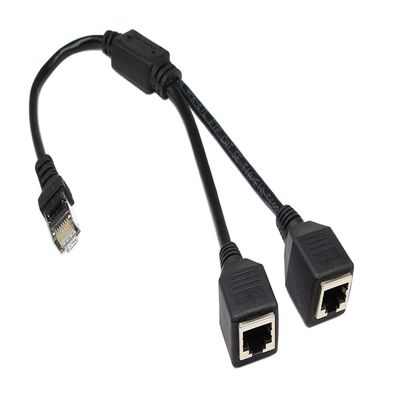 BELLESTAR RJ45 Ethernet Splitter Adapter, Yeworth RJ45 1 Male to 2 Female LAN Network Splitter Y Port Cable Support Cat7 Cat6 Internet Networking Extension Cord