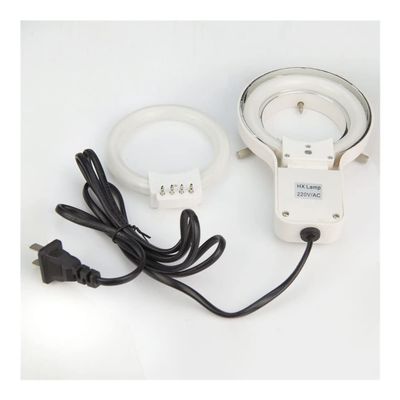 Microscope Illuminators Stereo Microscope Backlight Ring Lamp Fluorescent Light with Spare Ring Tube 8W 64mm Diameter