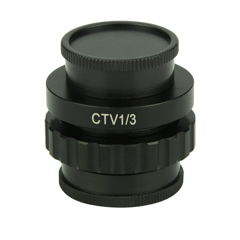 CTV 1/2 1/3 1X Adapter 0.3X 0.5X C Mount Lens Adapter for Trinocular Stereo Microscope HDMI VGA USB Video Camera (Color : 0.3X Adapter)