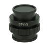 CTV 1/2 1/3 1X Adapter 0.3X 0.5X C Mount Lens Adapter for Trinocular Stereo Microscope HDMI VGA USB Video Camera (Color : 0.3X Adapter) view 1