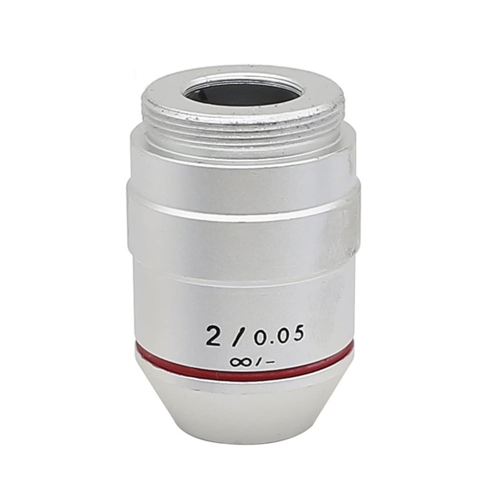 1X 2X Achromatic Objective Lens Infinity Objective for 195 Biological Microscope Accessories with RMS Thread Low Magnification- Microscope Auxiliary Lens (Color : 2X-Infinity)