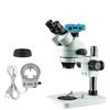 3.5-90X Simul-Focal Trinocular Stereo Microscope VGA/HDMI USB Video Microscope Camera Soldering PCB Phone Jewelry Repair Tool (Color : 21MP H-DMI Camera) view 1