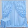 30 ft x 10 ft Wrinkle Free Baby Blue Backdrop Curtains for Parties, 6 Panels 5 ft x 10 ft Polyester Light Blue Photo Backdrop Drapes for Birthday Wedding Party Baby Shower Photography view 1
