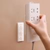 12 Pack Adhesive Punch Free Socket Holder, Self-Adhesive Desktop Socket Fixer, Power Strip Holder Fixator, Wall Mount Cable Management (White) view 3