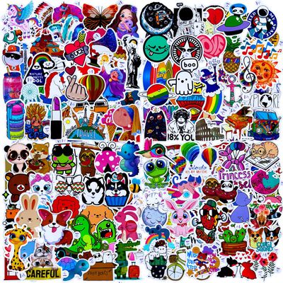 Stickers 200 Pcs Cute Sticker Pack, Waterproof Vinyl Stickers for Water Bottles Laptop Phone MacBook Scooter Scrapbook Journal Skateboard Cup Luggage Suitcase Guitar Mug Planner Book Bike etc