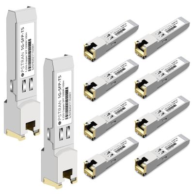 OPSTRAN 1000BASE-T SFP RJ45 Copper Transceiver Module Compatible with Netgear AGM734 100m Cat5e/6 10 Pack