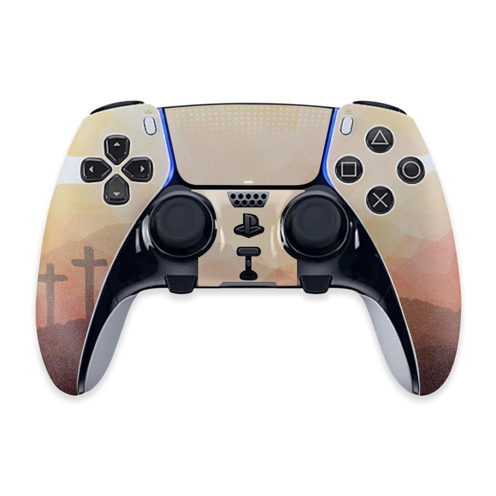 MightySkins Glossy Glitter Skin Compatible with PS5 DualSense Edge Controller - Salvation | Protective, Durable High-Gloss Glitter Finish | Easy to Apply & Change Styles | Made in The USA