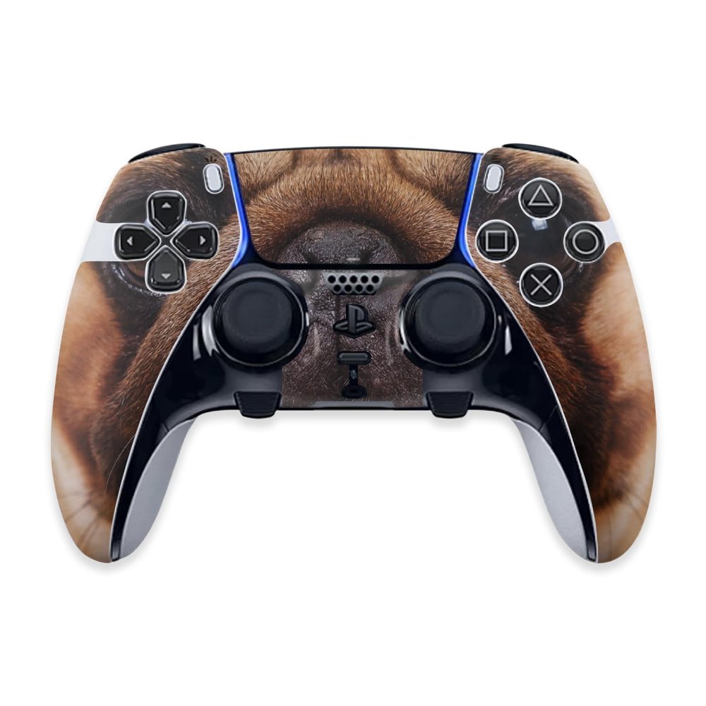MightySkins Skin Compatible with PS5 DualSense Edge Controller - Pug | Protective, Durable, and Unique Vinyl Decal wrap Cover | Easy to Apply & Change Styles | Made in The USA