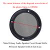 Acoeitl 4 Inch Metal Glossy Audio Speaker Cover Round Grille Protector Speaker Grills Circle Case Repalcement for Home Theater DIY Speakers and Cars Speaker Decorative Circle 2 Pcs Black view 3