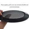 Acoeitl 4 Inch Metal Glossy Audio Speaker Cover Round Grille Protector Speaker Grills Circle Case Repalcement for Home Theater DIY Speakers and Cars Speaker Decorative Circle 2 Pcs Black view 4