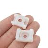 Acoeitl Zip Tie Base Saddle Type Zip Tie Anchors Cable Tie Base Saddle Type Mount Wire Holder with 5mm Screw Hole for Office Home Garden TV cables White 50 Pcs view 1