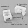 Acoeitl Zip Tie Base Saddle Type Zip Tie Anchors Cable Tie Base Saddle Type Mount Wire Holder with 5mm Screw Hole for Office Home Garden TV cables White 50 Pcs view 2