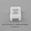 Acoeitl Zip Tie Base Saddle Type Zip Tie Anchors Cable Tie Base Saddle Type Mount Wire Holder with 5mm Screw Hole for Office Home Garden TV cables White 50 Pcs view 3