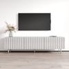 Meble Furniture Pilar 01 Modern TV Stand  Storage Cabinets and High-Gloss Finish  Fits TVs Up to 80 Inches, 59.1 x 15.7 x 19.7 inches  White view 1
