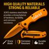GIFTS INFINITY Custom Titanium Coated Stainless Steel Quality Pocket Knife Free Engraving - Orange view 3