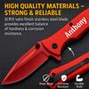 GIFTS INFINITY Personalized Pocket Knife  Custom Engraved, Titanium-Coated Stainless Steel, 2.75" Blade, Liner Lock  Gift for Men, Groomsmen, Camping, Hiking, Outdoor Use (Red) view 3