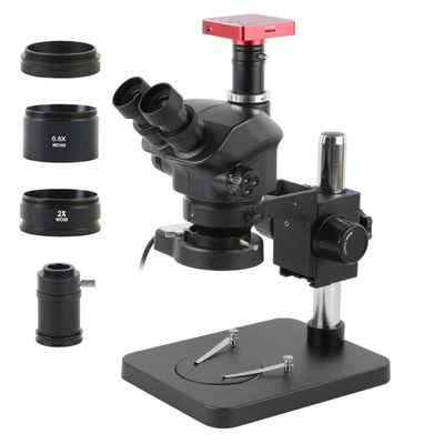 JUIYU Microscope Accessories Kit 48MP 2K USB Video Camera 7X-50X Simul-Focal Trinocular Microscope Zoom Stereo Microscope Microscope Slides (Color : 37MP HDMI USB B)