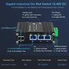 3 Port Hardened Industrial Gigabit Din Rail Switch,10/100/1000Mbps Ethernet Switch Din Rail 24V,8Gbps Switching Capacity,IP40 Rated Unmanaged Network Switch(-40~80C) view 2