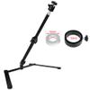 48MP 4K 1080P HDMI USB Industrial Video Microscope Camera 1-130X Zoom C Mount Lens Overhead Desktop Tripod for Repair Soldering (Color : Holder with Ring) view 2