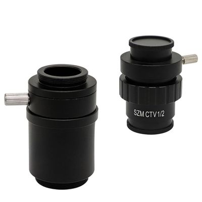 Microscope Adapter- CTV 1/2 1/3 1X Adapter 0.3X 0.5X C Mount Lens Adapter for Trinocular Stereo Microscope HDMI VGA USB Video Camera (Color : 1X and CTV 1-2)