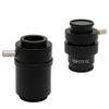 Microscope Adapter- CTV 1/2 1/3 1X Adapter 0.3X 0.5X C Mount Lens Adapter for Trinocular Stereo Microscope HDMI VGA USB Video Camera (Color : 1X and CTV 1-2) view 1