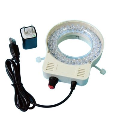 Stereo Microscope Ring Light-Optical Dimmable 52 White Color Stereo Microscope Ring LED Lights Source Illumination Lamp Brightness Adjustable Light Source