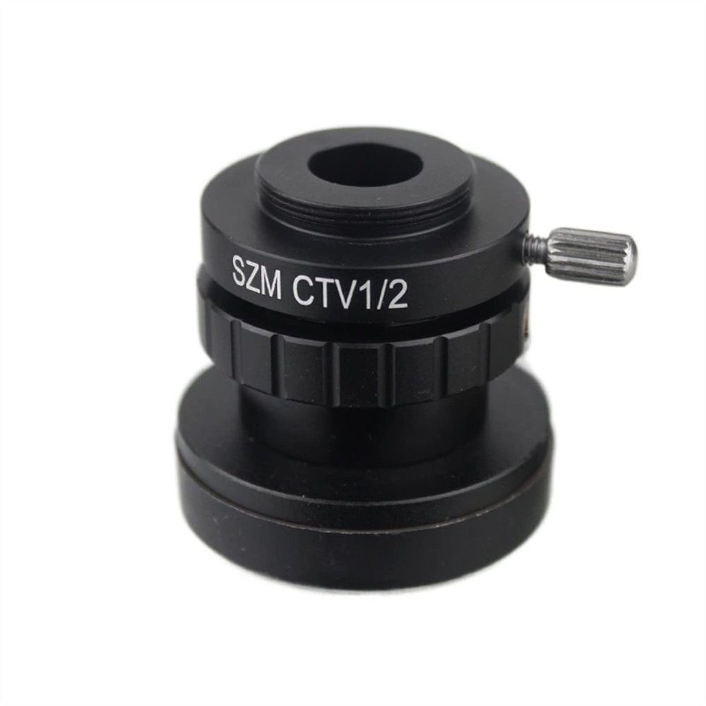 Microscope Adapter- CTV 1/2 1/3 1X Adapter 0.3X 0.5X C Mount Lens Adapter for Trinocular Stereo Microscope HDMI VGA USB Video Camera (Color : CTV 1-2)