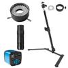 48MP 4K 1080P HDMI USB Industrial Video Microscope Camera 1-130X Zoom C Mount Lens Overhead Desktop Tripod for Repair Soldering (Color : Full Set with Ring) view 1