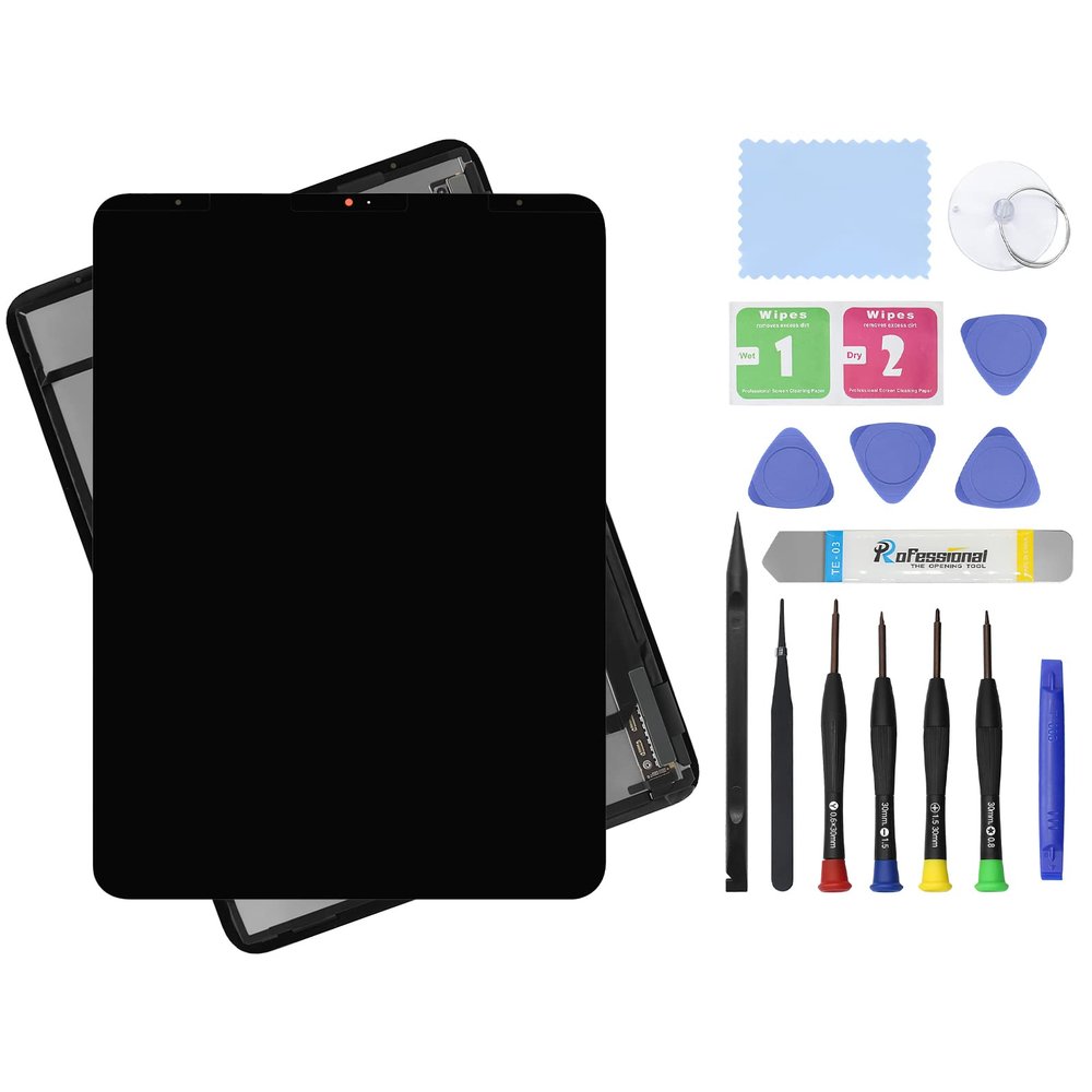 11" LCD Screen Replacement for iPad Pro 11 1st Gen A1980 A2013 A1934 A1979 (2018) Display LCD Assembly and Glass Touch Digitizer Premium Repair Kit - Black