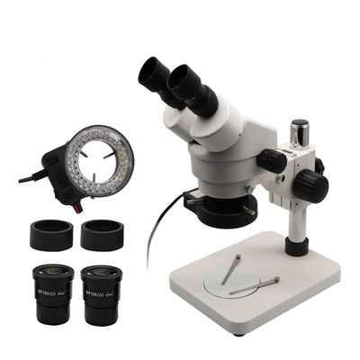 7X-45X Binocular Stereo Microscope, PCB Soldering Mobile Phone Repair Tool Simul-Focal Continuous Zoom Microscopio with LED Light