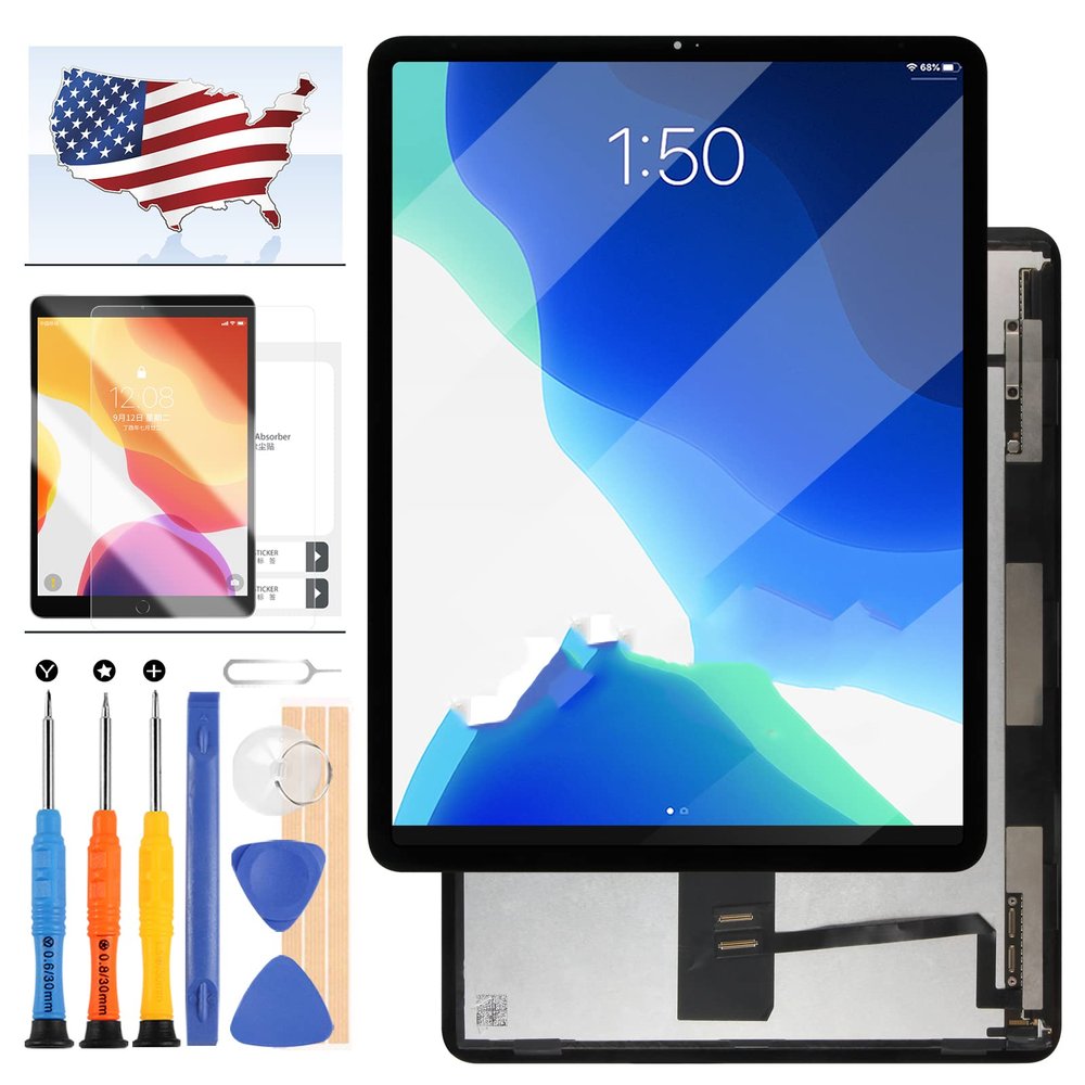 LCD Screen for iPad Pro 12.9 3rd Gen / 4th Gen Screen Replacement A1876 A1895 A1983 A2014 A2229 A2069 A2232 A2233 Original LCD Glass Touch Digitizer Replacement Kit with Tools