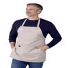 Redemption Shield Silver Body Apron with Front Pocket, Adjustable Neck and Back Ties, Lightweight Gray-Silver Fabric view 1