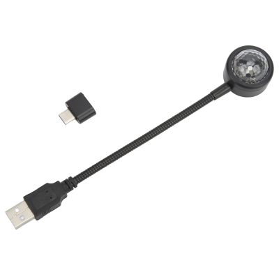 Car Projector Ambient Light , Voice Control USB Sky Star Night Light LED for Decoration(Type C)