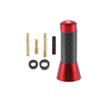 X AUTOHAUX 1 Set 3.5cm 1.38 Inch Car AM FM Radio Signal Antenna Mast Universal Red Carbon Fiber Pattern Black view 1