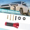 X AUTOHAUX 1 Set 3.5cm 1.38 Inch Car AM FM Radio Signal Antenna Mast Universal Red Carbon Fiber Pattern Black view 2