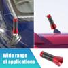 X AUTOHAUX 1 Set 3.5cm 1.38 Inch Car AM FM Radio Signal Antenna Mast Universal Red Carbon Fiber Pattern Black view 3