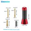 X AUTOHAUX 1 Set 3.5cm 1.38 Inch Car AM FM Radio Signal Antenna Mast Universal Red Carbon Fiber Pattern Black view 4