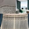 1 3 5 7 9 11 13 15 17 19 21 23 25 27 29 31 33 35 37 39 Ft Curtain Rails No Drill, Hotelero/ Living Room/ Black Out Curtain Wrap Around Drop Ceiling Curtain Track/ Riel Cortina ( Color : Ceiling mount view 2
