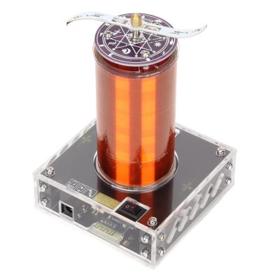 Vikye Music Tesla Coil, Bluetooth Transmission Arc Generator Plasma Loudspeaker Tesla Coil Desktop Toy, Educational Experiment Desktop Model for Teaching