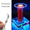 Vikye Music Tesla Coil, Bluetooth Transmission Arc Generator Plasma Loudspeaker Tesla Coil Desktop Toy, Educational Experiment Desktop Model for Teaching view 3