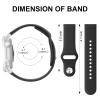 Amzpas Silicone Band for Coros PACE 2/ APEX 42mm/ APEX 2, 20mm Quick-Release Replacement Wristband Sport Straps, Black view 3