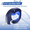USUPERINK Compatible for Dymo LetraTag Refills 91331 91201 91221 59422 S0721660 Black on White Plastic Label Tape 1/2'' 12mm x 4m for Letra Tag LT100H LT100T QX50 LT200B Label Maker Tape view 2