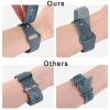 Amzpas Silicone Band for Coros PACE 2/ APEX 42mm/ APEX 2, 20mm Quick-Release Replacement Wristband Sport Straps, Blue Grey view 4