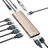 PHIXERO 10 in 1 USB Docking Station Dual Monitor 4K@60HZ for Mac M1/M2, Displaylink Dock with 2 HDMI & 2 DP, 100W PD, 3 USB 3.2Gen2 [10 Gbps], Ethernet, Audio, Compatible with Thunderbolt, Windows,et view 1