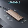 PHIXERO 10 in 1 USB Docking Station Dual Monitor 4K@60HZ for Mac M1/M2, Displaylink Dock with 2 HDMI & 2 DP, 100W PD, 3 USB 3.2Gen2 [10 Gbps], Ethernet, Audio, Compatible with Thunderbolt, Windows,et view 4