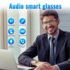 GenXenon Bluetooth Audio Smart Glasses, Blue Light Glasses for Women and Men, Open Ear Sound with Mic & Speakers, Blue Light Filter & Polarized Sunglasses Lenses, Voice Assistant (Silver) view 2