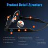GenXenon Bluetooth Audio Smart Glasses, Blue Light Glasses for Women and Men, Open Ear Sound with Mic & Speakers, Blue Light Filter & Polarized Sunglasses Lenses, Voice Assistant (Silver) view 3